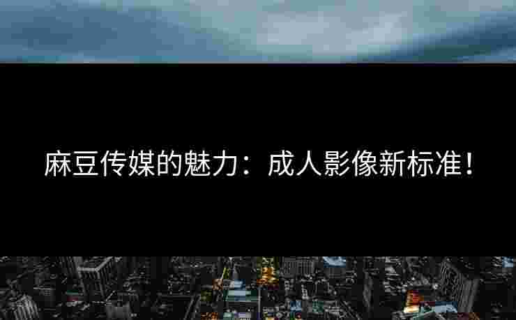麻豆传媒的魅力：成人影像新标准！