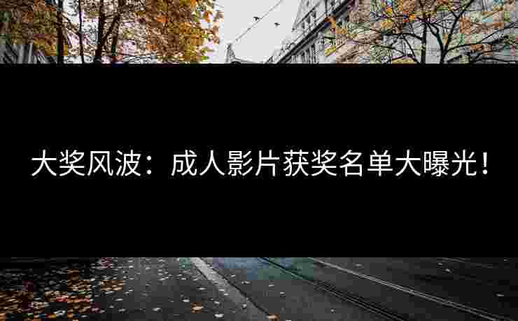 大奖风波:成人影片获奖名单大曝光!